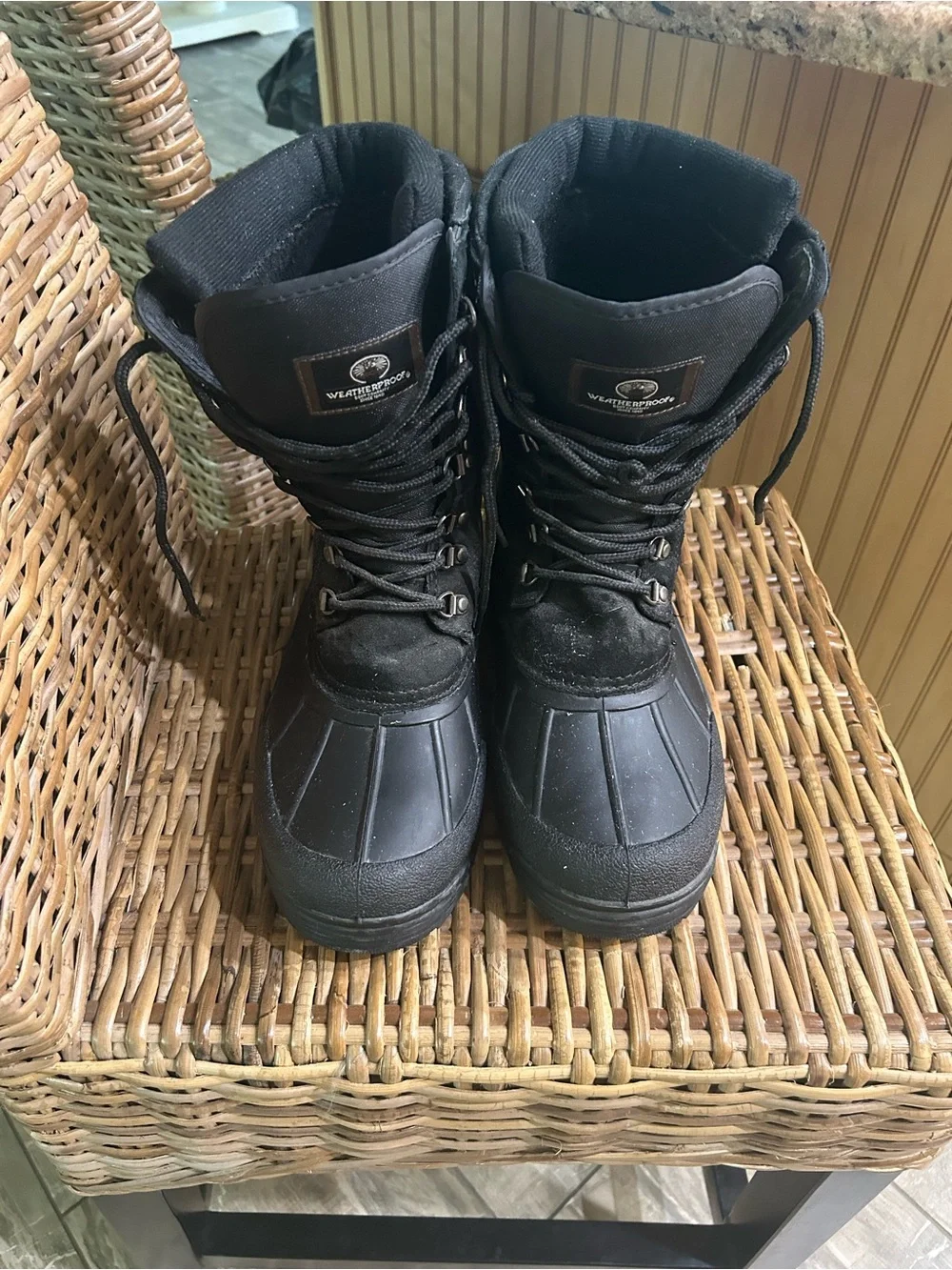 Weatherproof Black Men's Winter Snow Boots